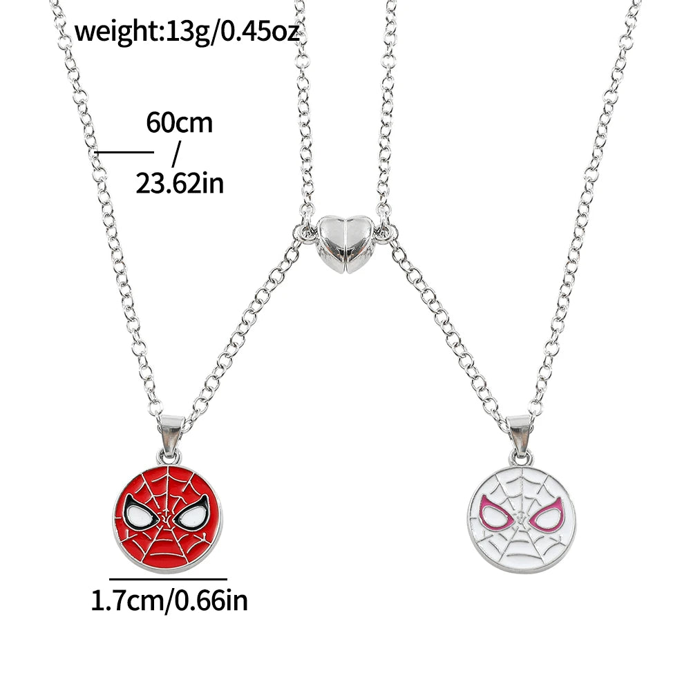 2pcs/set Marvel Superhero Spider-Man Necklace – Fashion Couple Gift for Best Friends - Image 7