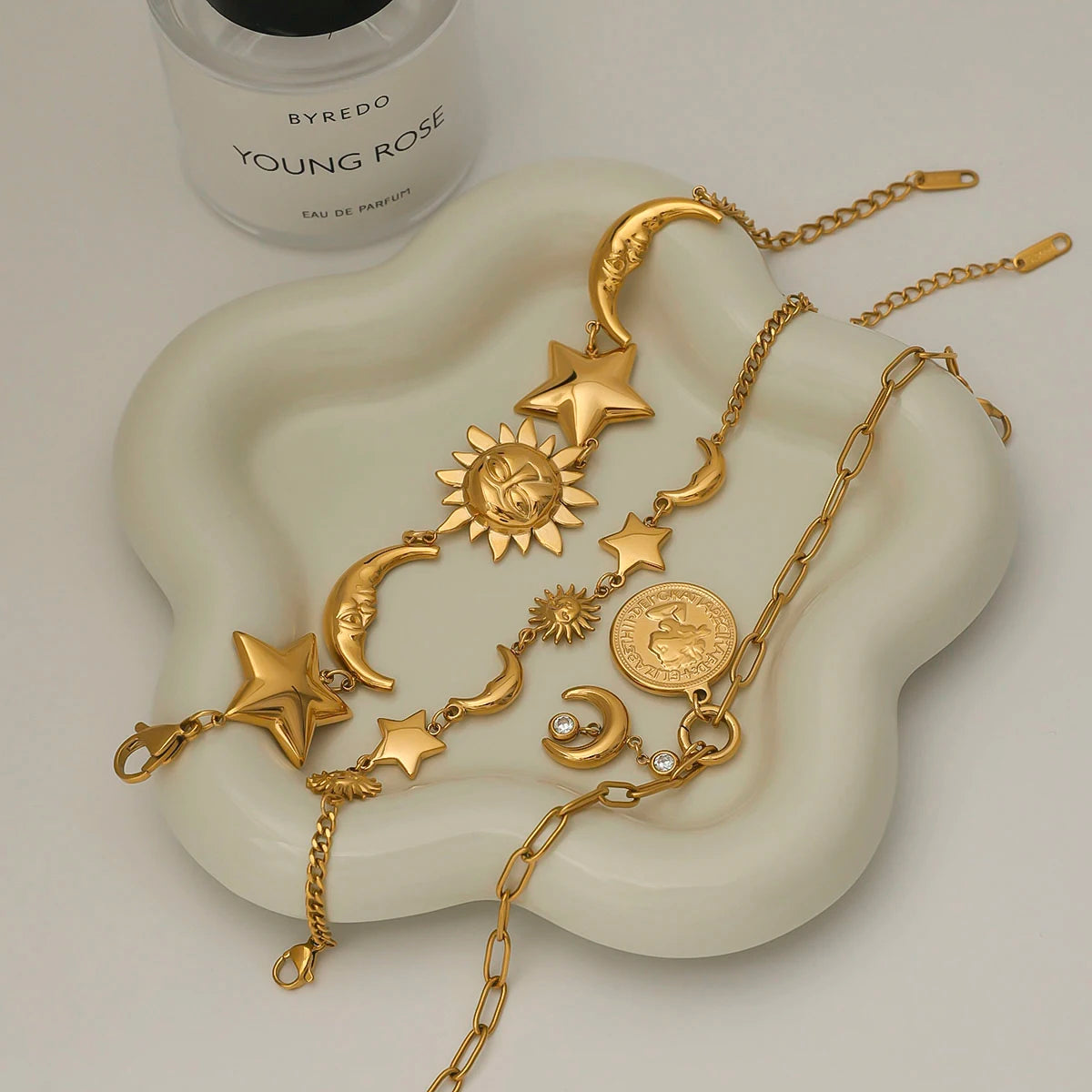 Uworld Beach Ocean Star & Moon Bracelet – Stainless Steel Stackable Jewelry Gift for Her - Image 4