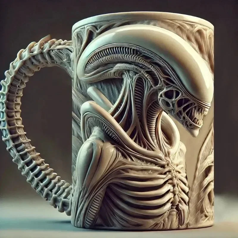 2025 Fashion Trend Alien Cup – Heat Transfer 3D Effect Coffee Mug - Image 6